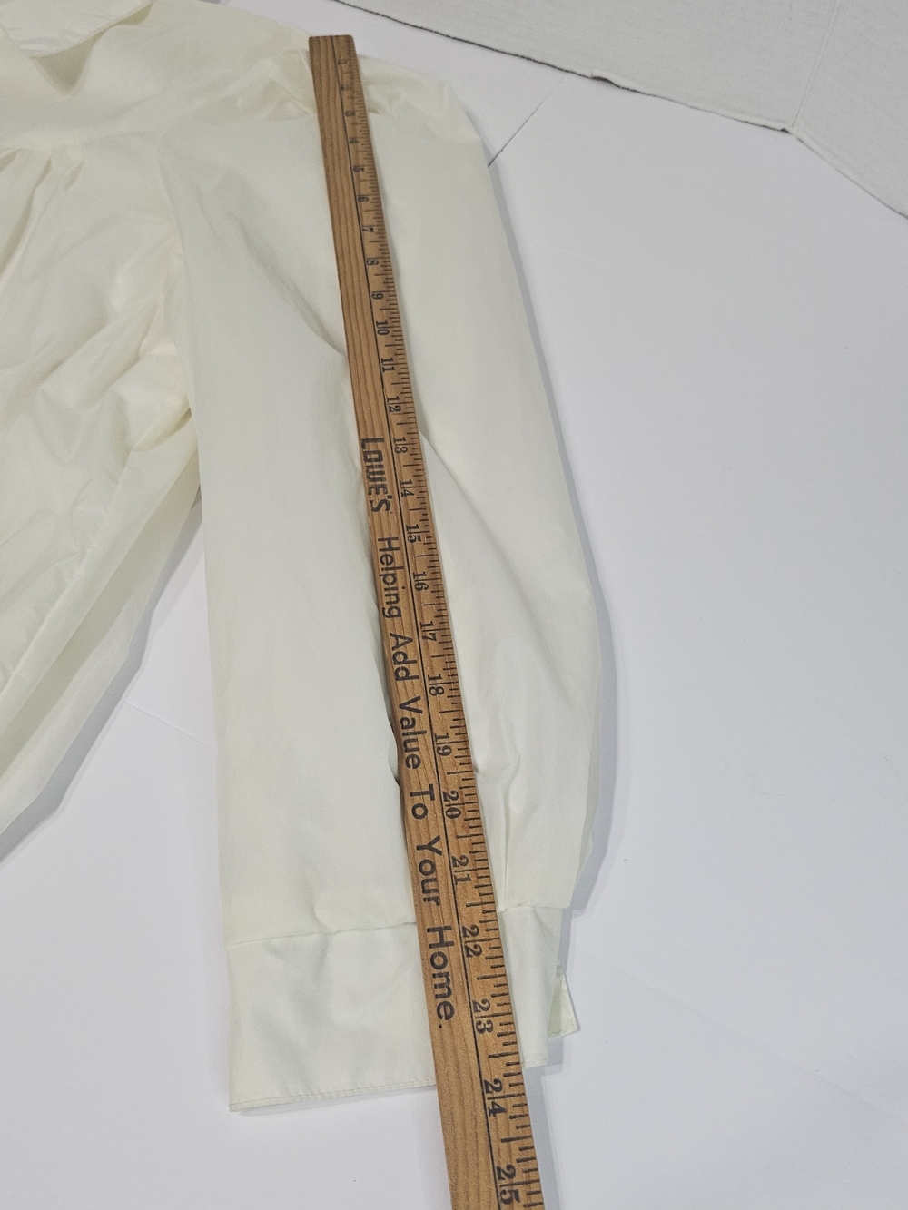 Vtg Current Seen Women L Cream Nylon Jacket Cotton Lined Snap Front Puff Sleeve - Picture 5 of 11